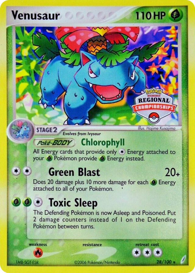 0028 Venusaur - 28/100 (Regional Championships) Promo League & Championship Cards