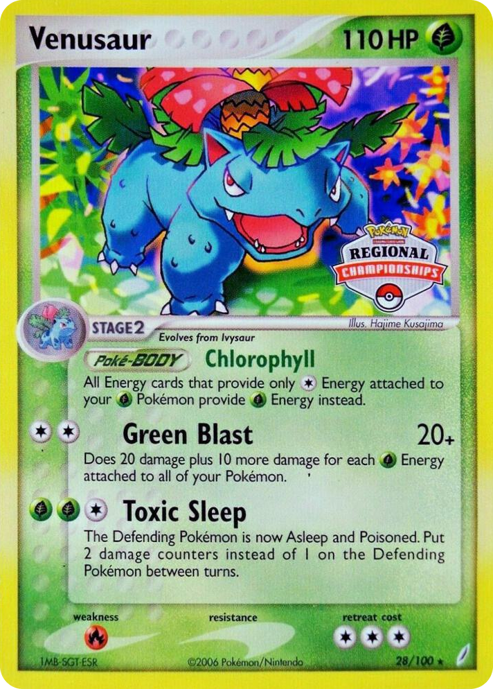 0028 Venusaur - 28/100 (Regional Championships) Promo League & Championship Cards