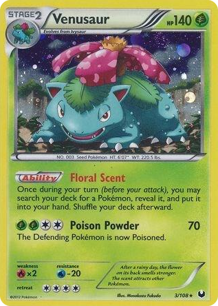 0003 Venusaur - 3/108 (Cosmos Holo) Promo Blister Exclusives