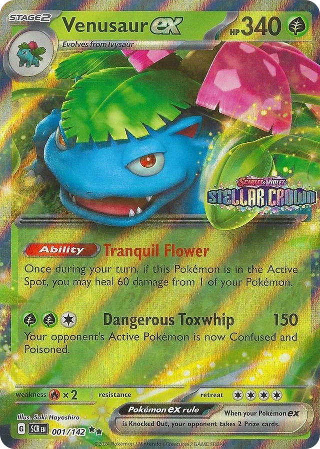 0001 Venusaur ex (Stellar Crown Stamp) Double Rare Miscellaneous Cards & Products