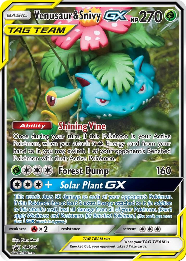 SM229 Venusaur & Snivy GX - SM229 Promo SM Promos