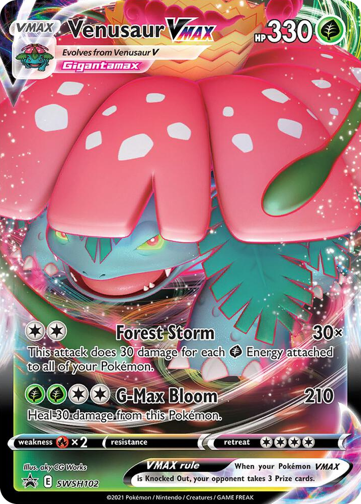 0102 Venusaur VMAX - SWSH102 Promo Sword & Shield Promo Cards