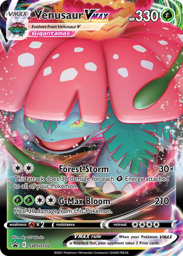 0102 Venusaur VMAX - SWSH102 Promo Sword & Shield Promo Cards