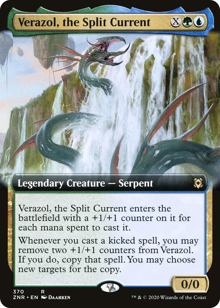 0370 Verazol, the Split Current (Extended Art) R Zendikar Rising