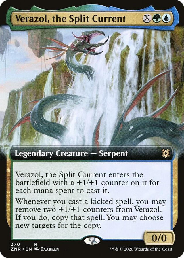 0370 Verazol, the Split Current (Extended Art) R Zendikar Rising