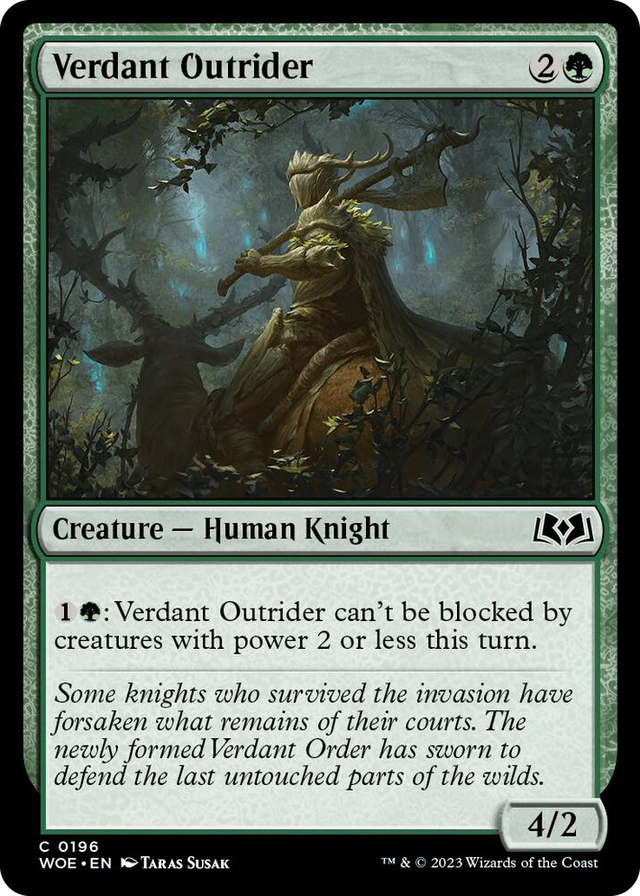0196 Verdant Outrider C Wilds of Eldraine