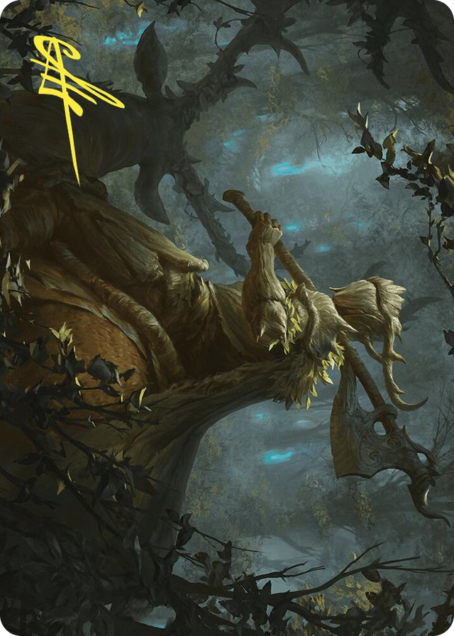 0028 Verdant Outrider Art Card (Gold-Stamped Signature) S Art Series: Wilds of Eldraine