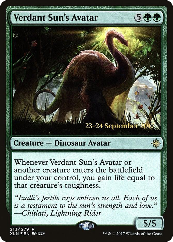 0213 Verdant Sun's Avatar R Prerelease Cards