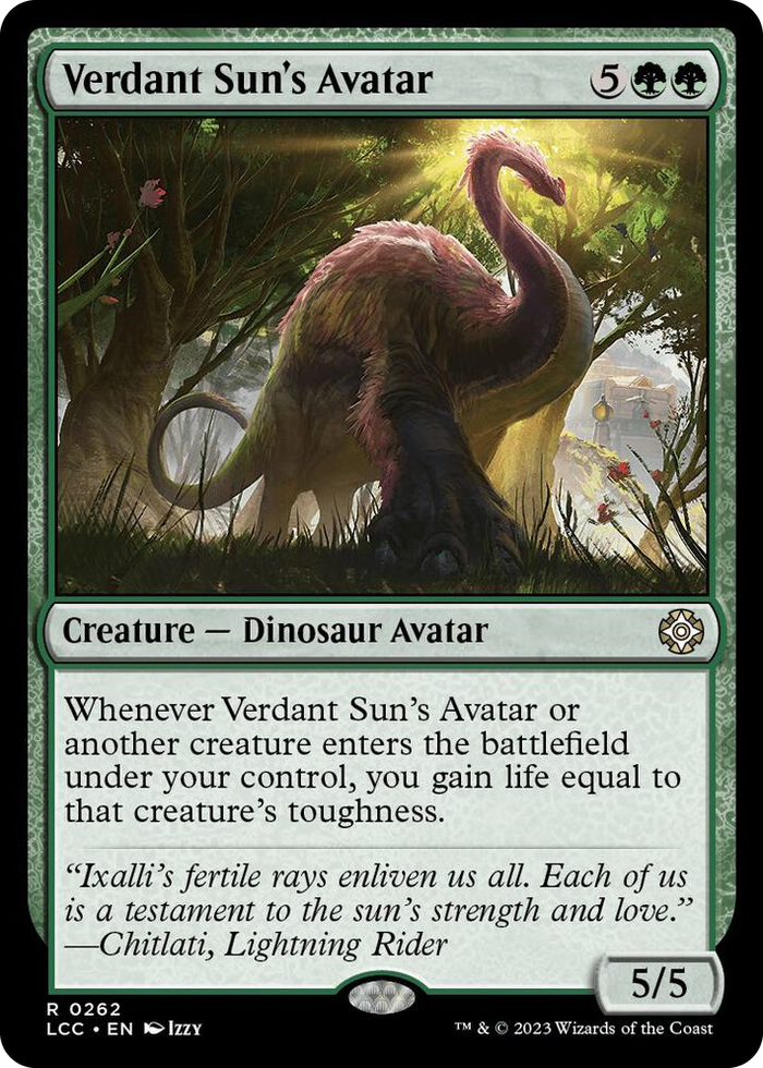 Verdant Sun's Avatar #262 R - Commander: The Lost Caverns of Ixalan Pokemon card