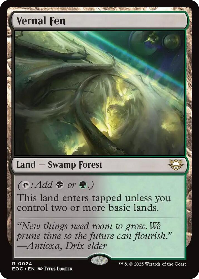 Vernal Fen #24 R - Commander: Edge of Eternities Pokemon card