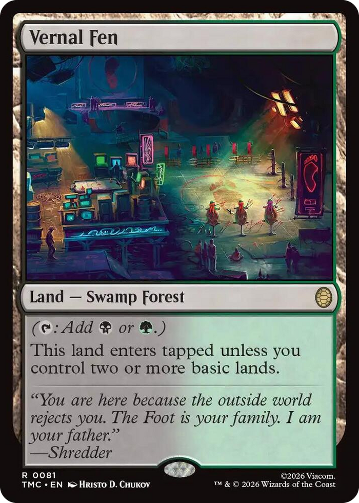 Vernal Fen #81 R - Commander: Teenage Mutant Ninja Turtles Pokemon card