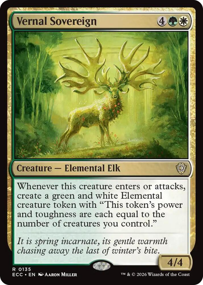 Vernal Sovereign #135 R - Commander: Lorwyn Eclipsed Pokemon card