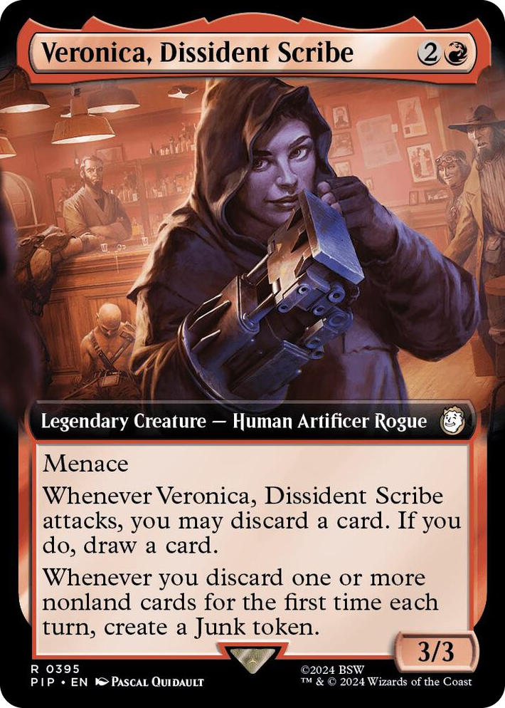 0395 Veronica, Dissident Scribe (Extended Art) R Universes Beyond: Fallout