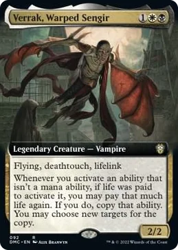 0092 Verrak, Warped Sengir (Extended Art) R Commander: Dominaria United