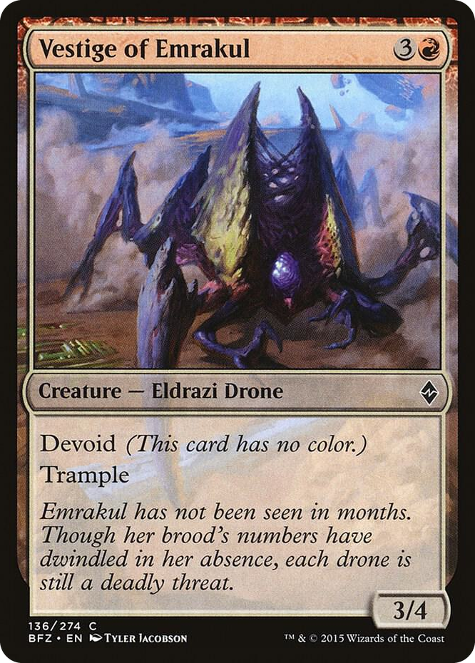 Vestige of Emrakul #136 C - Battle for Zendikar Pokemon card