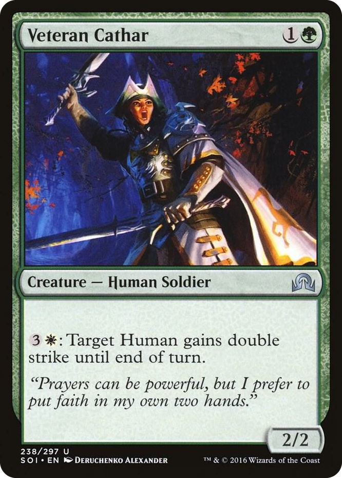 Veteran Cathar #238 U - Shadows over Innistrad Pokemon card