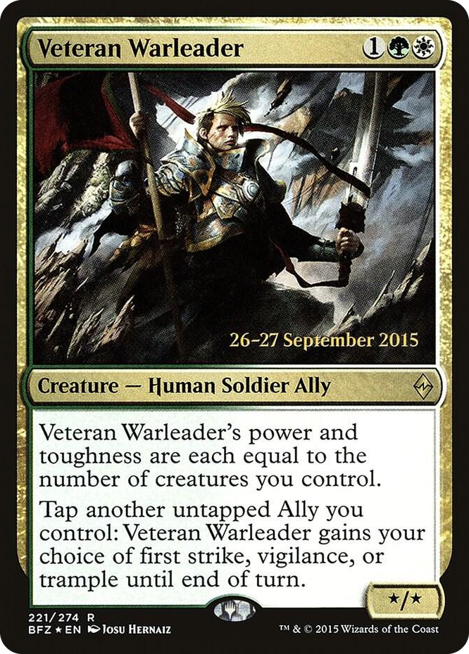 Veteran Warleader #221 R - Prerelease Cards Pokemon card