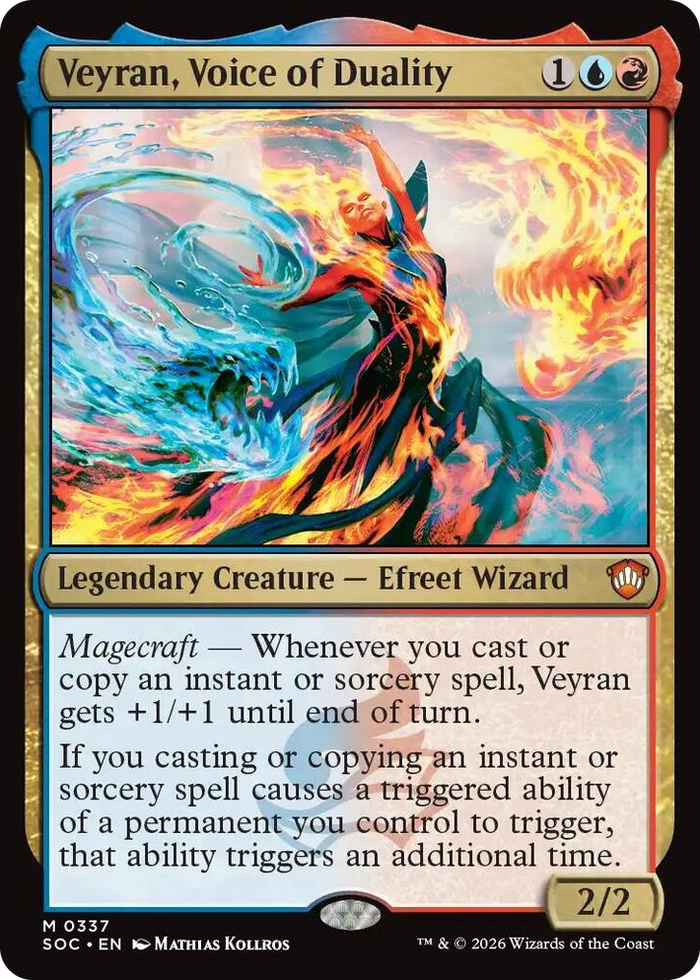 Veyran, Voice of Duality #337 M - Commander: Secrets of Strixhaven Pokemon card