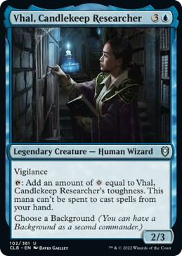 Vhal, Candlekeep Researcher #102 U - Commander Legends: Battle for Baldur's Gate Pokemon card