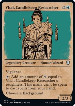 0387 Vhal, Candlekeep Researcher (Showcase) U Commander Legends: Battle for Baldur's Gate