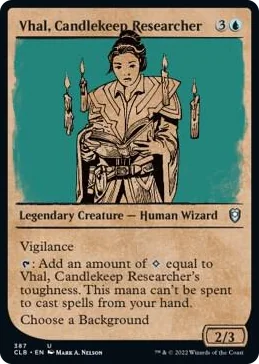 0387 Vhal, Candlekeep Researcher (Showcase) U Commander Legends: Battle for Baldur's Gate