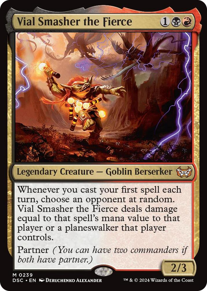 Vial Smasher the Fierce #239 M - Commander: Duskmourn: House of Horror Pokemon card