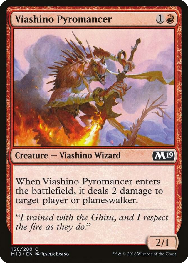 0166 Viashino Pyromancer C Core Set 2019