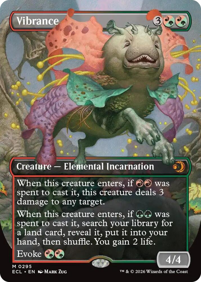 Vibrance (Borderless) #295 M - Lorwyn Eclipsed Pokemon card