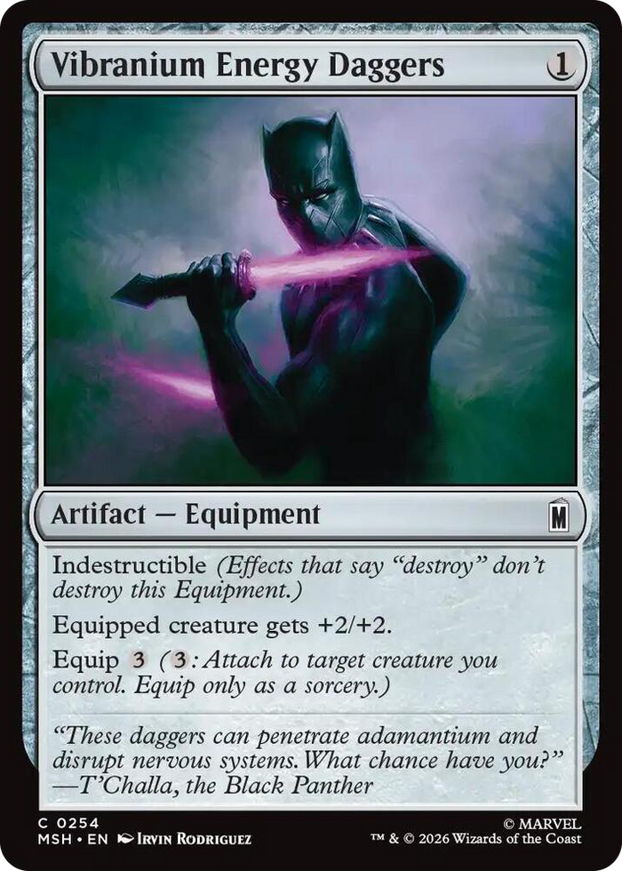 Vibranium Energy Daggers #254 C - Marvel Super Heroes Pokemon card