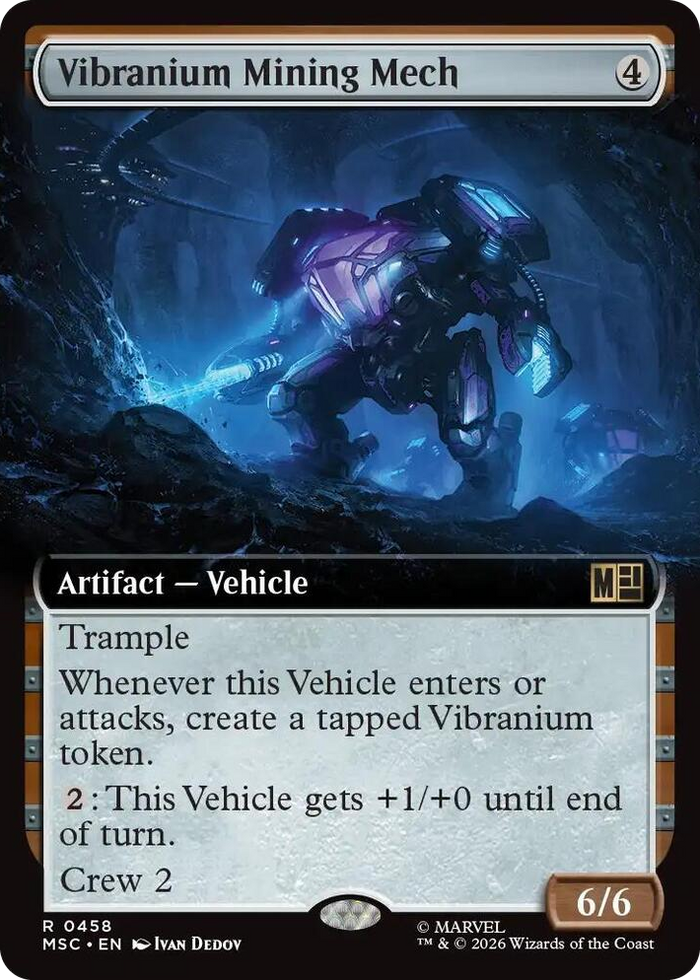 Vibranium Mining Mech (Extended Art) #458 R - Commander: Marvel Super Heroes Pokemon card