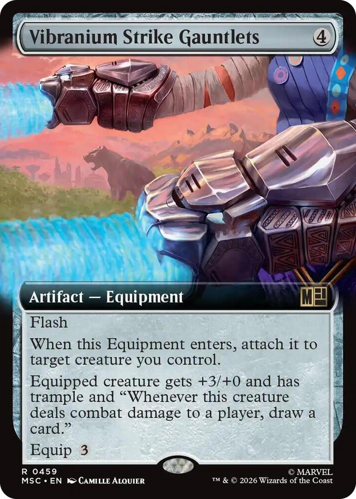 Vibranium Strike Gauntlets (Extended Art) #459 R - Commander: Marvel Super Heroes Pokemon card