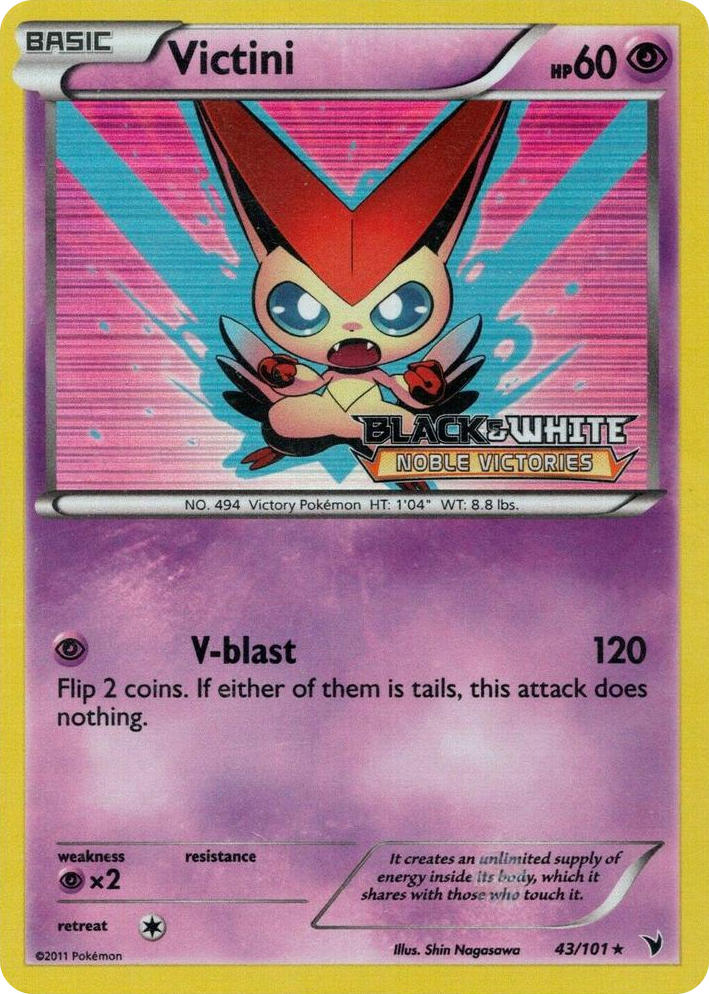 0043 Victini - 43/101 (Prerelease) Promo Black and White Promos