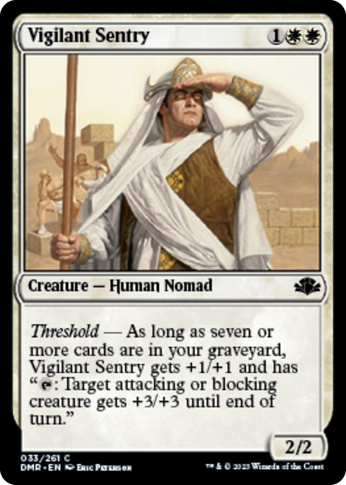 Vigilant Sentry #33 C - Dominaria Remastered Pokemon card