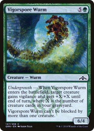 0147 Vigorspore Wurm C Guilds of Ravnica