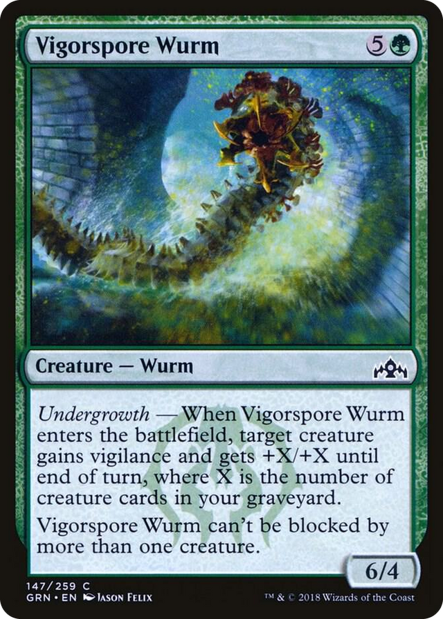 0147 Vigorspore Wurm C Guilds of Ravnica