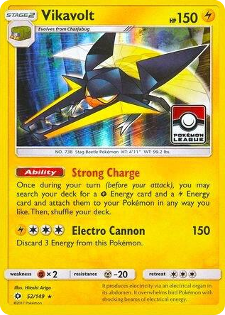 0052 Vikavolt - 52/149 (Pokemon League) Promo League & Championship Cards