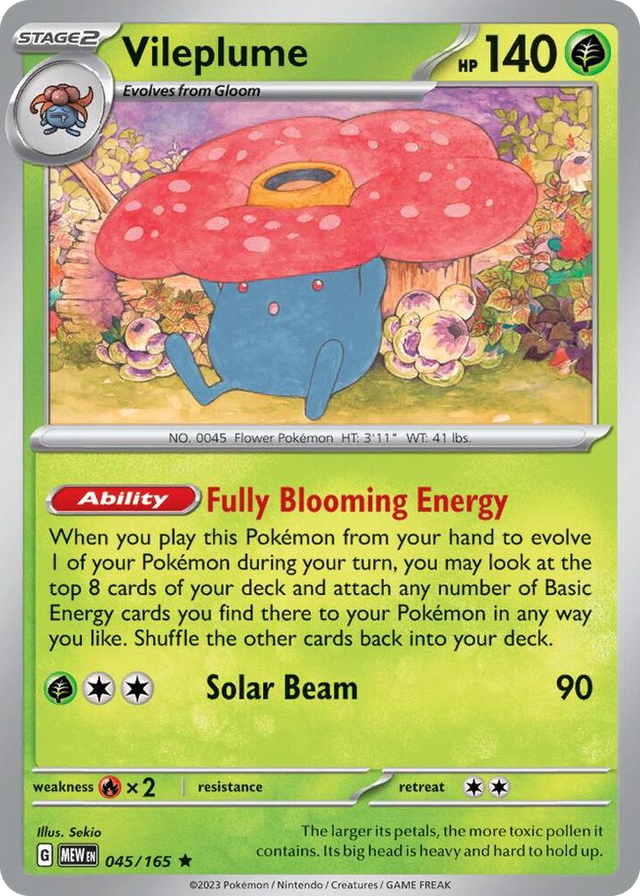 0045 Vileplume Rare Deck Exclusives