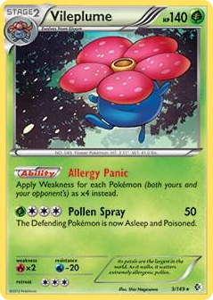 0003 Vileplume - 3/149 (BW Boundaries Crossed) Rare Deck Exclusives