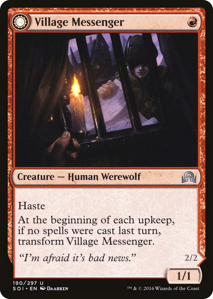 Village Messenger #190 U - Shadows over Innistrad Pokemon card