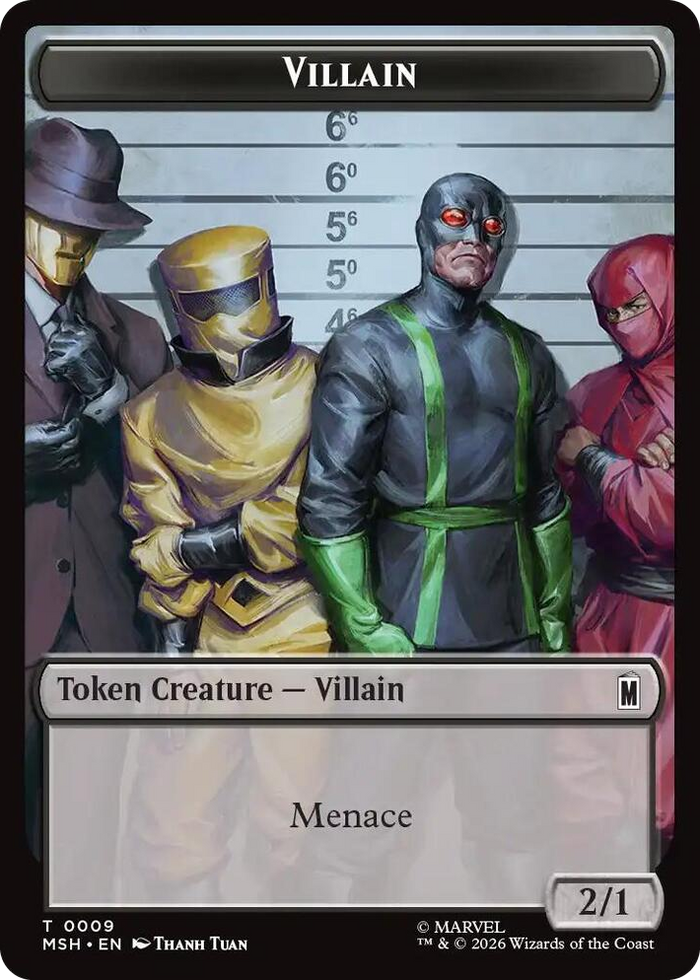 Villain // Treasure Double-Sided Token #9 T - Marvel Super Heroes Pokemon card