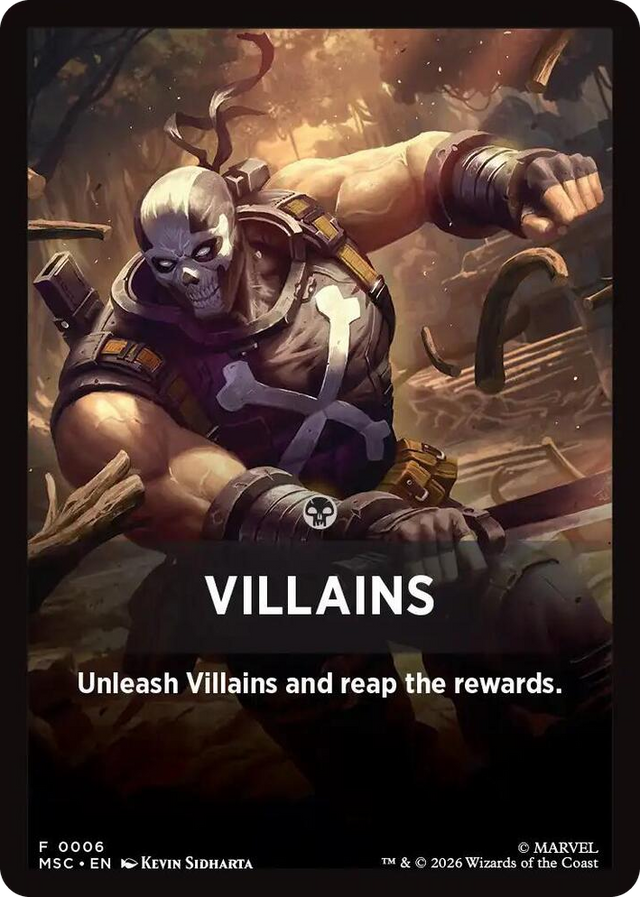 0006 Villains Theme Card T Commander: Marvel Super Heroes