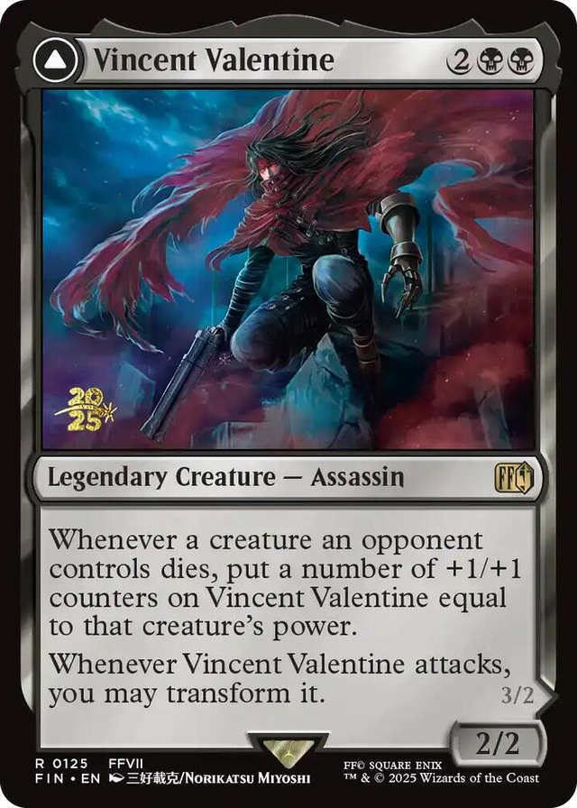0125 Vincent Valentine R Prerelease Cards