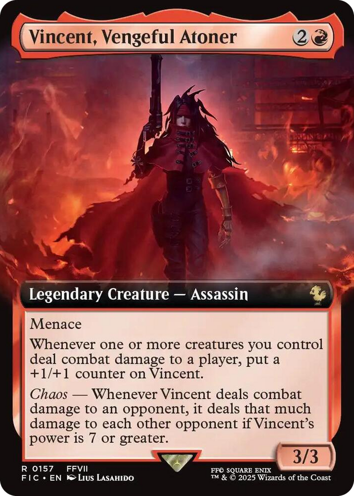 Vincent, Vengeful Atoner (Extended Art) #157 R - Commander: FINAL FANTASY Pokemon card