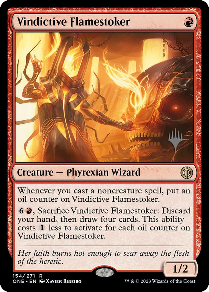 Vindictive Flamestoker #154 R - Promo Pack: Phyrexia: All Will Be One Pokemon card