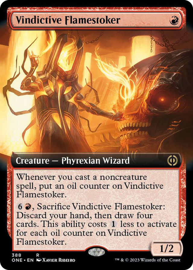 0388 Vindictive Flamestoker (Extended Art) R Phyrexia: All Will Be One
