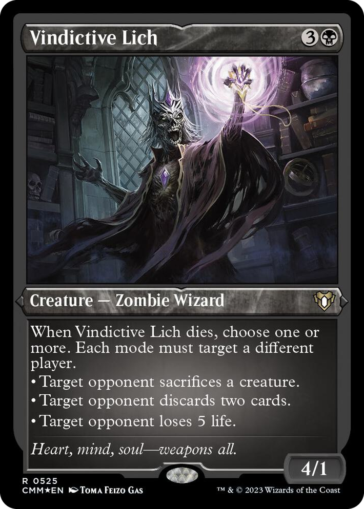 0525 Vindictive Lich (Foil Etched) R Commander Masters