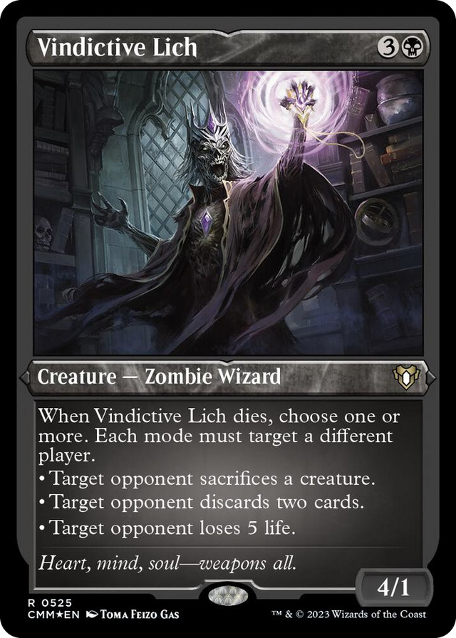 0525 Vindictive Lich (Foil Etched) R Commander Masters