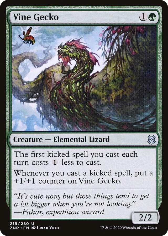 0219 Vine Gecko U Zendikar Rising