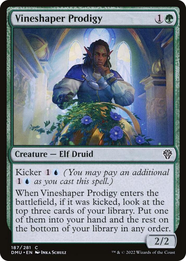 0187 Vineshaper Prodigy C Dominaria United