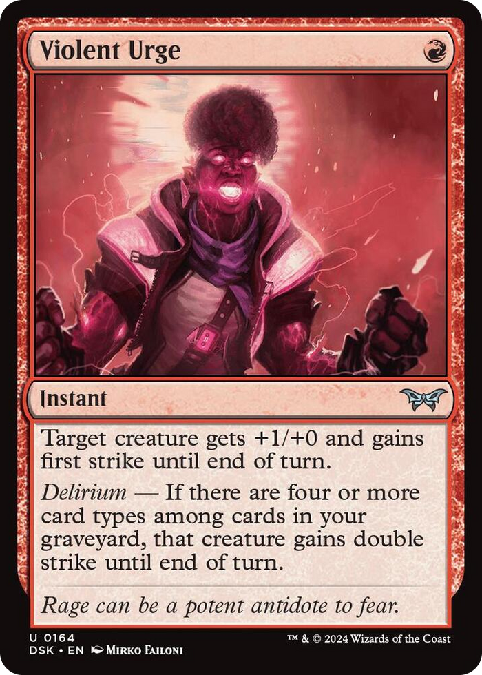 Violent Urge #164 U - Duskmourn: House of Horror Pokemon card